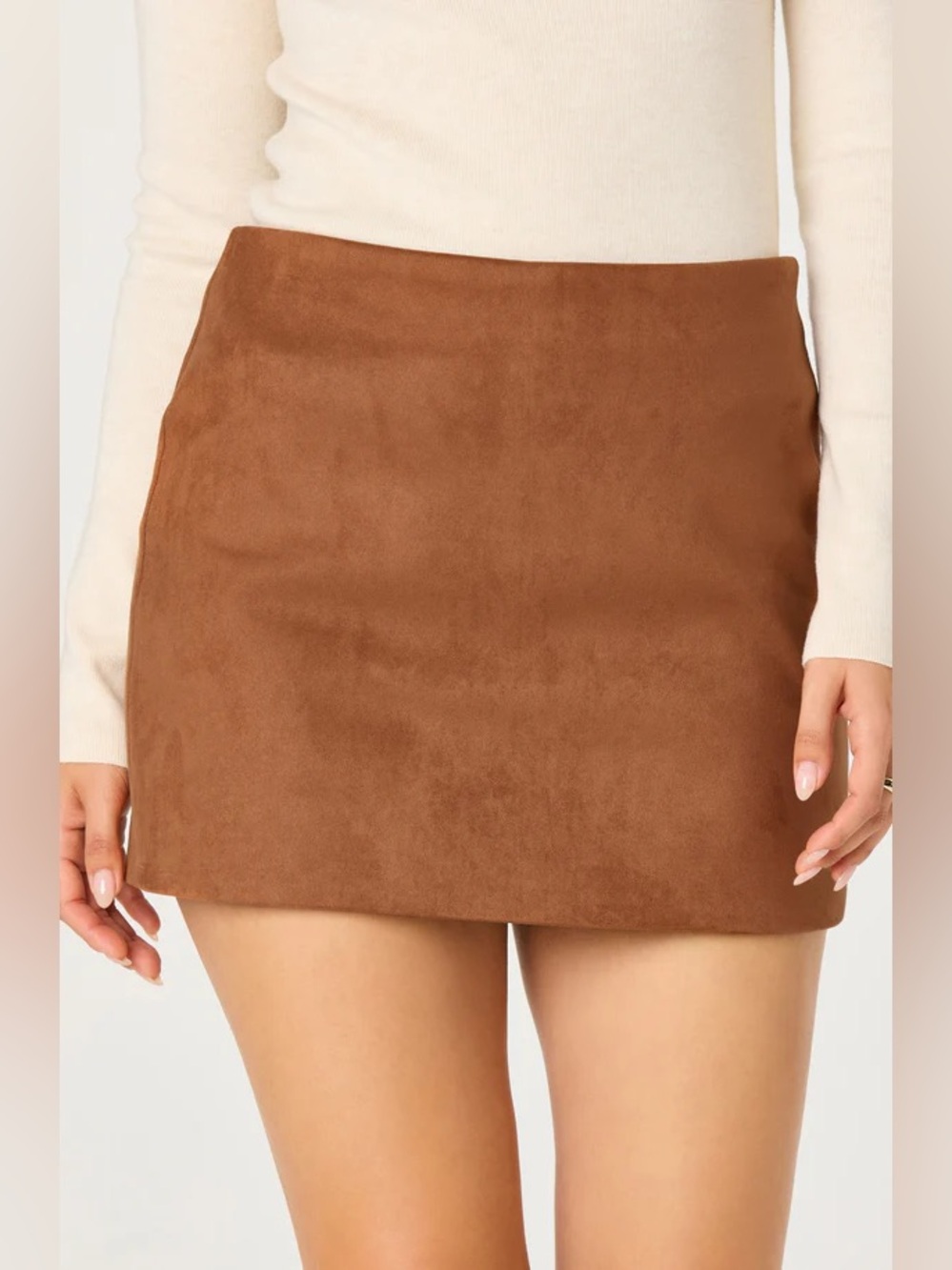 Nwt Zara Suede Mini Skort